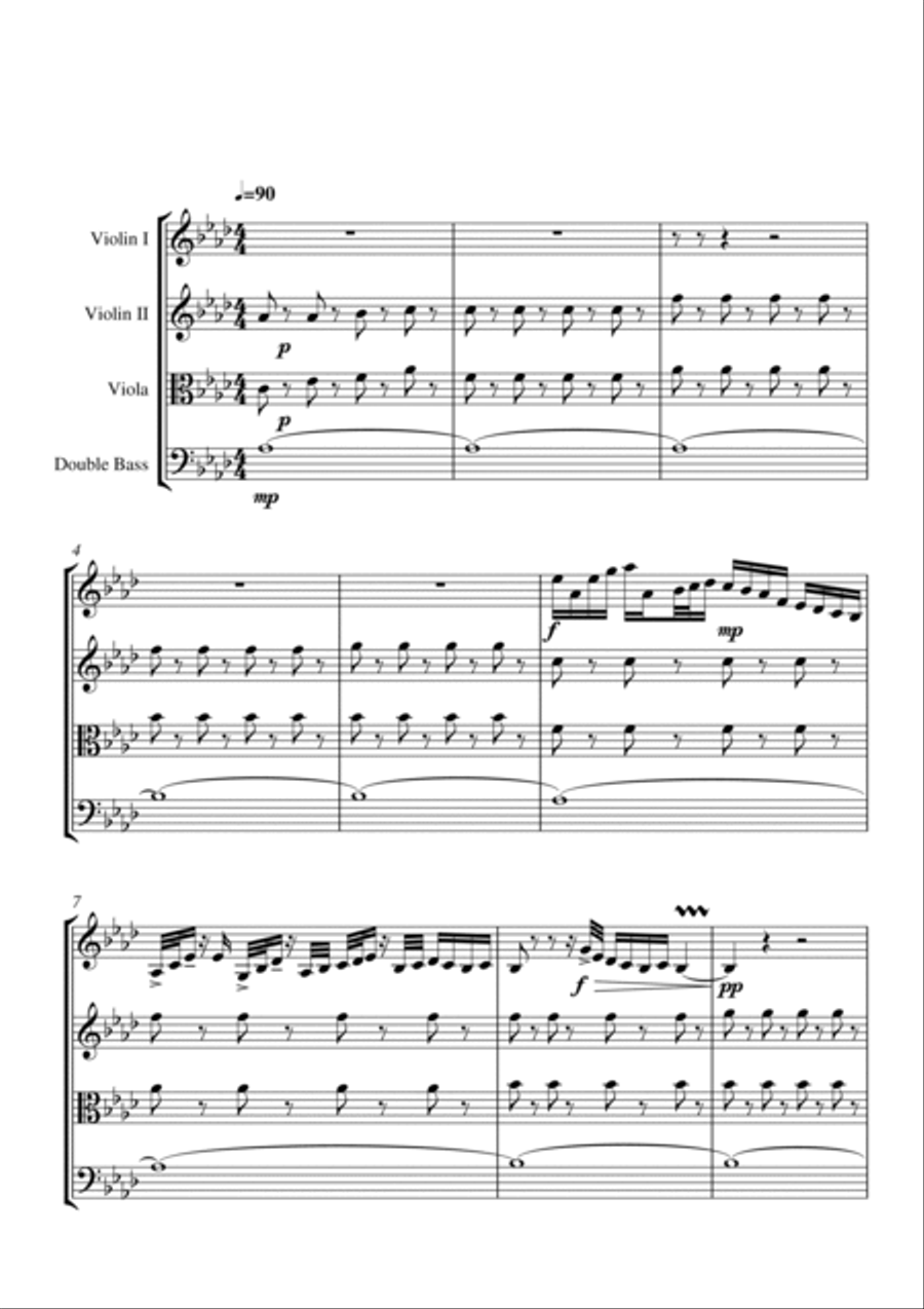 Peek at the Ocean Peek at the Ocean String Quartet scores gallery preview page 2