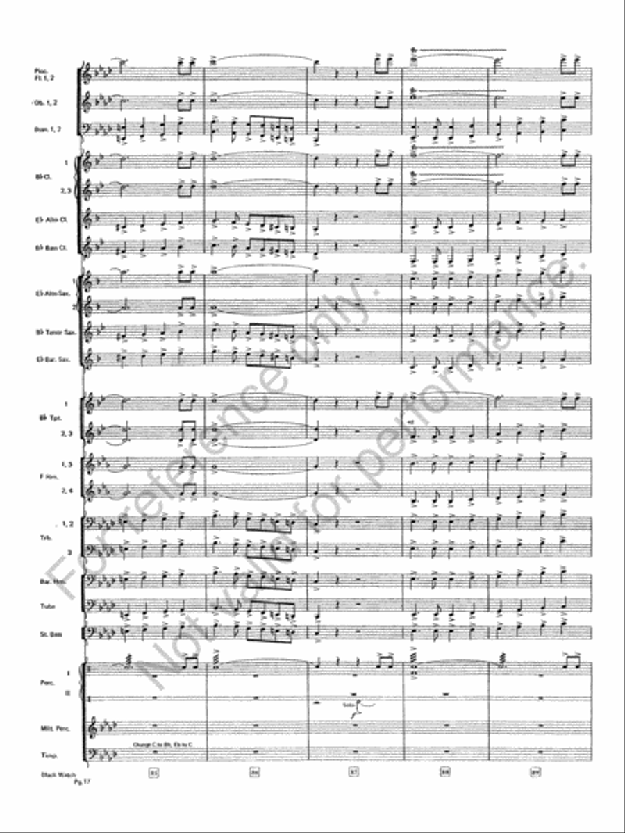 Black Watch Black Watch Concert Band scores gallery preview page 18