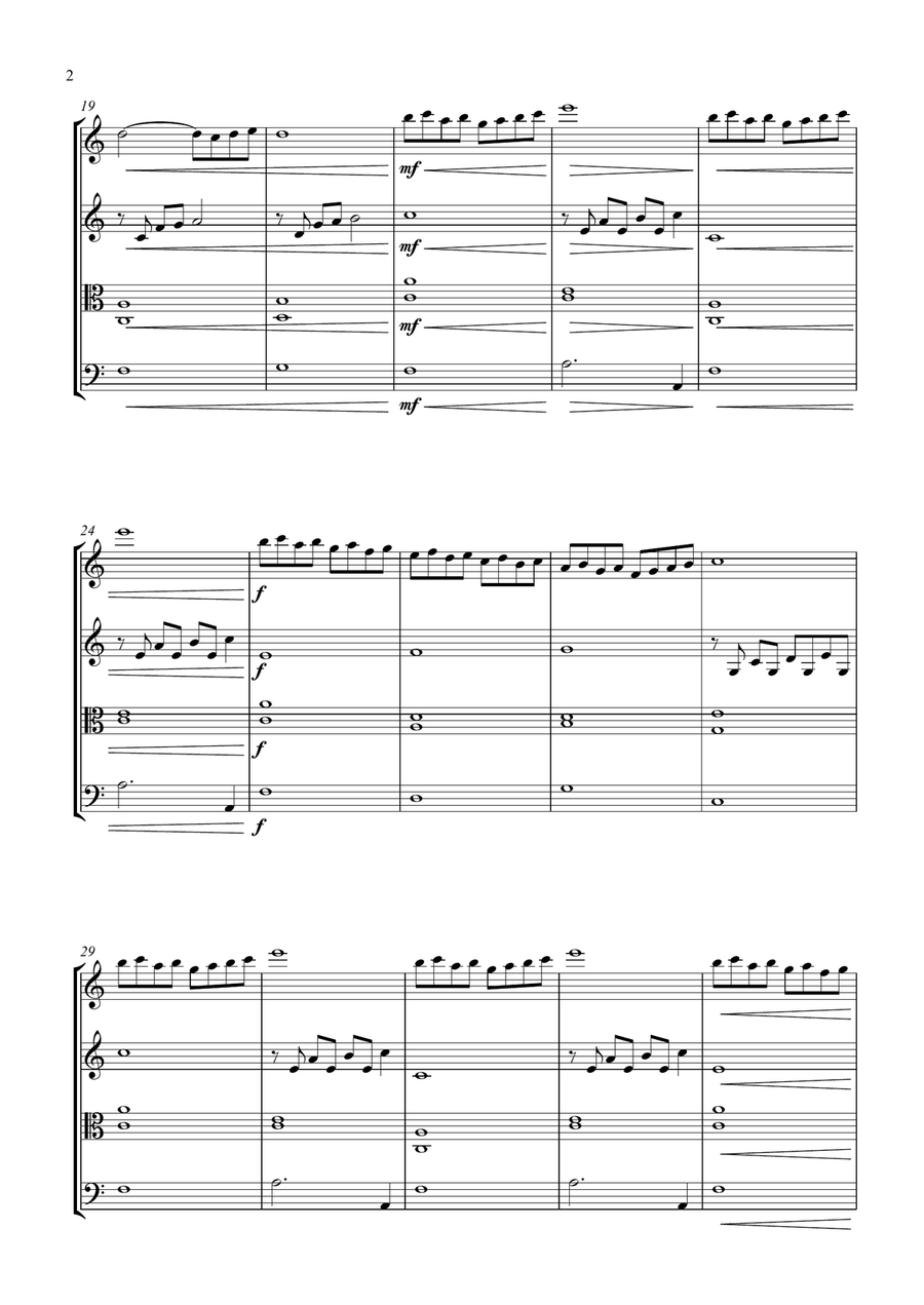Portuguese Love Theme String Quartet scores gallery preview page 2