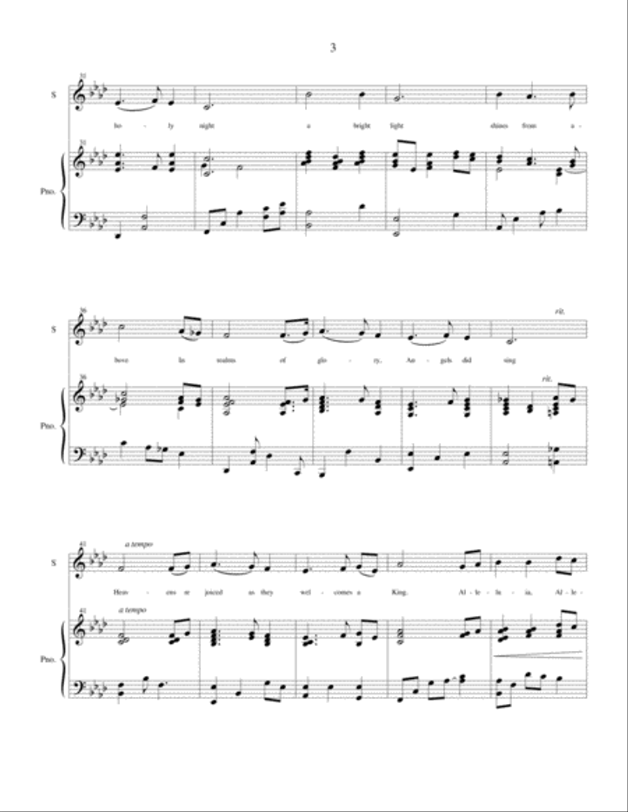 Sacred Vocal Solos for soprano or tenor solo with piano accompaniment - Volume 3 - Christmas Tenor Voice scores gallery preview page 6