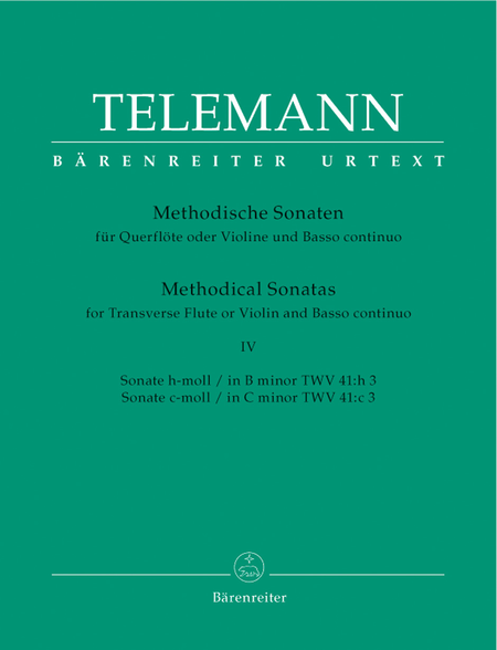 12 Methodical Sonatas for Flute or Violin and Basso contiuo, Volume 4
