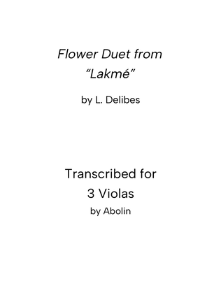 Book cover for Delibes: Flower Duet from "Lakmé" - Viola Trio