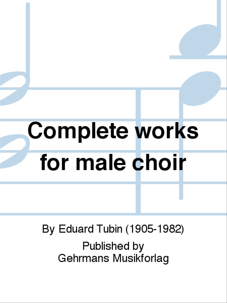 Complete works for male choir TTBB scores gallery preview page 1