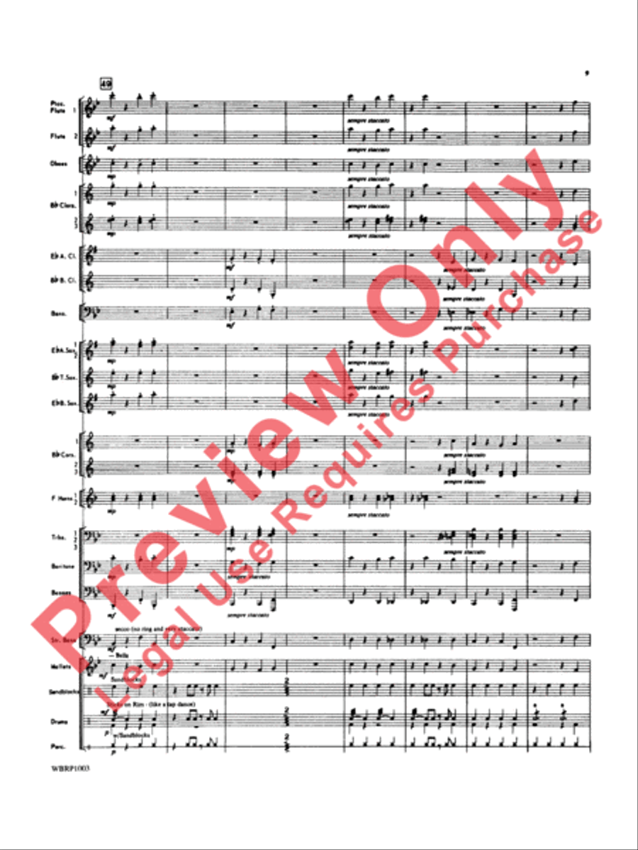 Looney Tunes Overture Looney Tunes Overture Concert Band scores gallery preview page 10