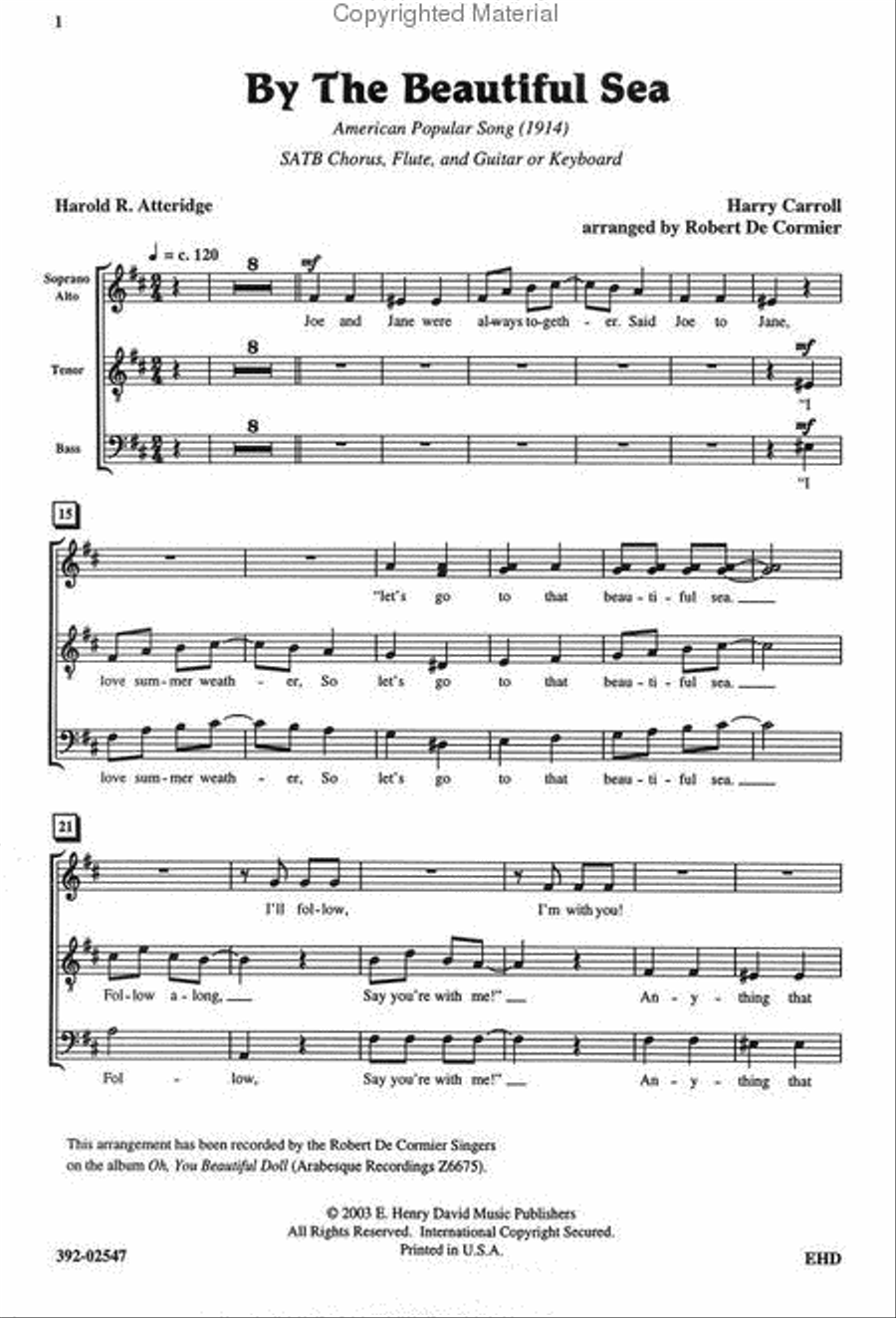 By the Beautiful Sea 4-Part scores gallery preview page 2