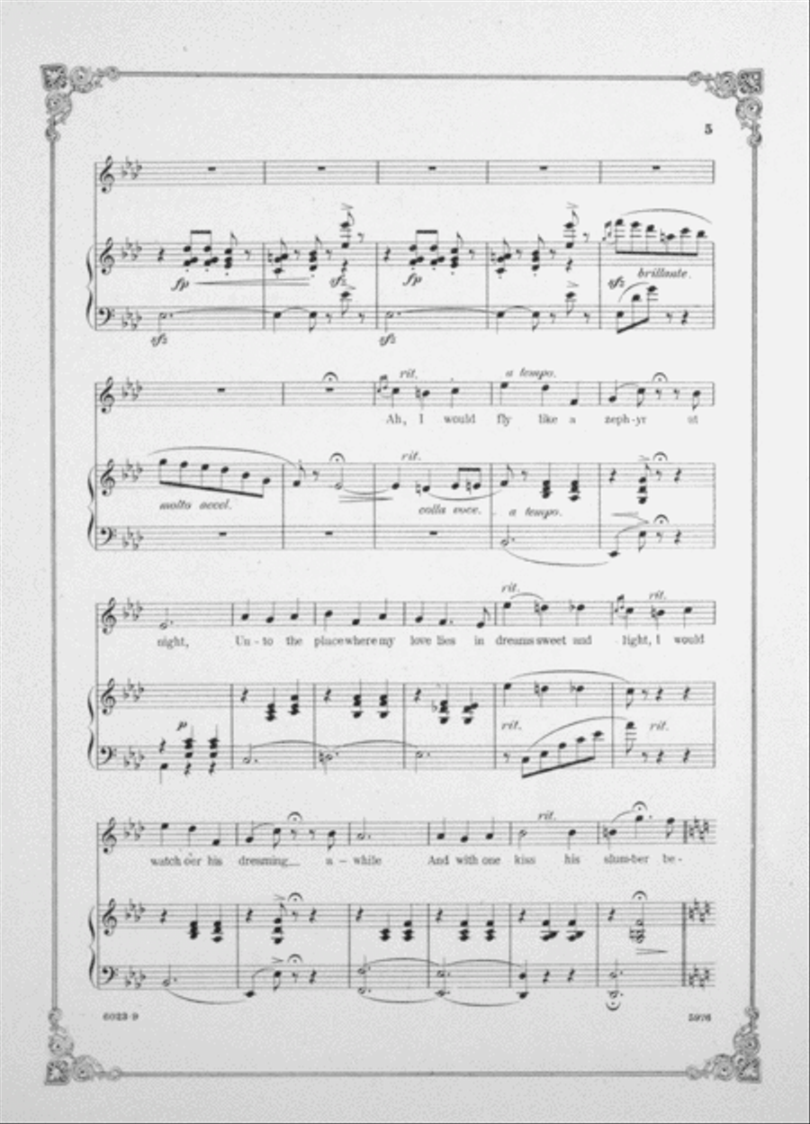 Babette. Where the Fairest Flowers are Blooming. Butterfly Waltz Song Voice scores gallery preview page 4