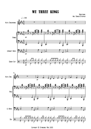 We Three Kings for Jazz Combo (Alto Sax, Piano, Bass, Drums)