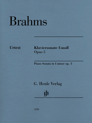 Book cover for Piano Sonata in F Minor, Op. 5