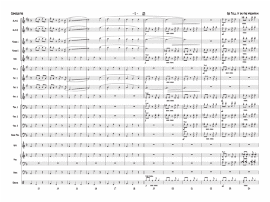 Go Tell It on the Mountain Jazz Ensemble scores gallery preview page 3