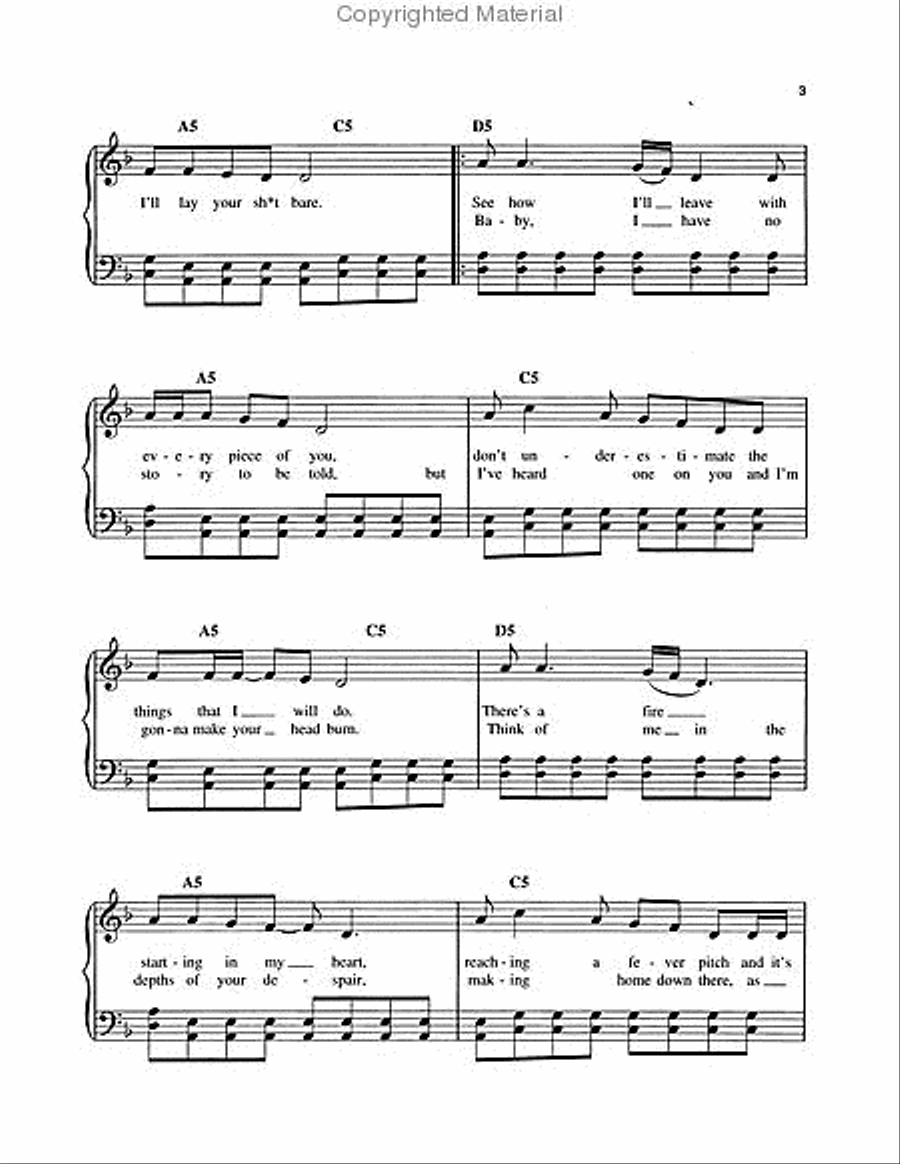 Rolling in the Deep Easy Piano scores gallery preview page 3