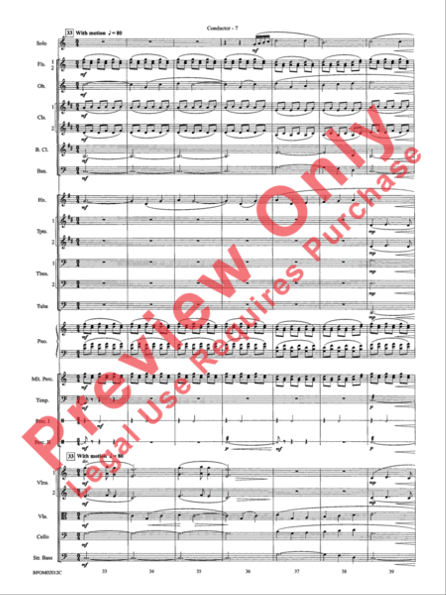 All Is Calm (Based on Silent Night) Full Orchestra scores gallery preview page 10