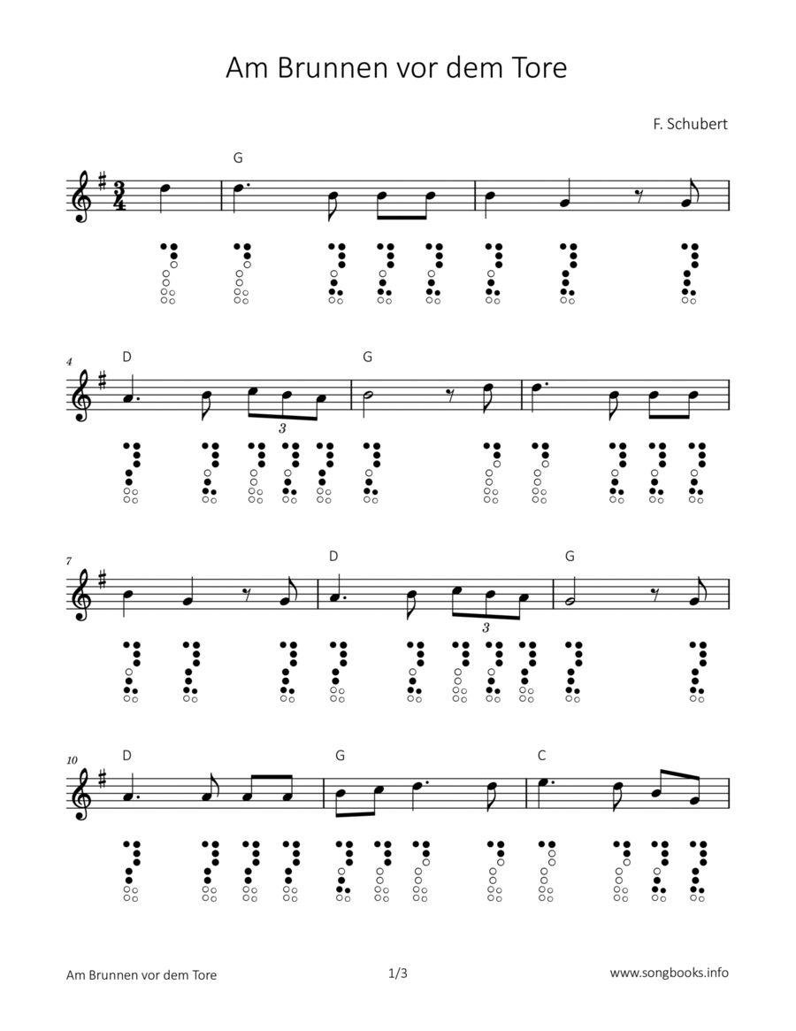 Am Brunnen vor dem Tore Chamber Music scores gallery preview page 1