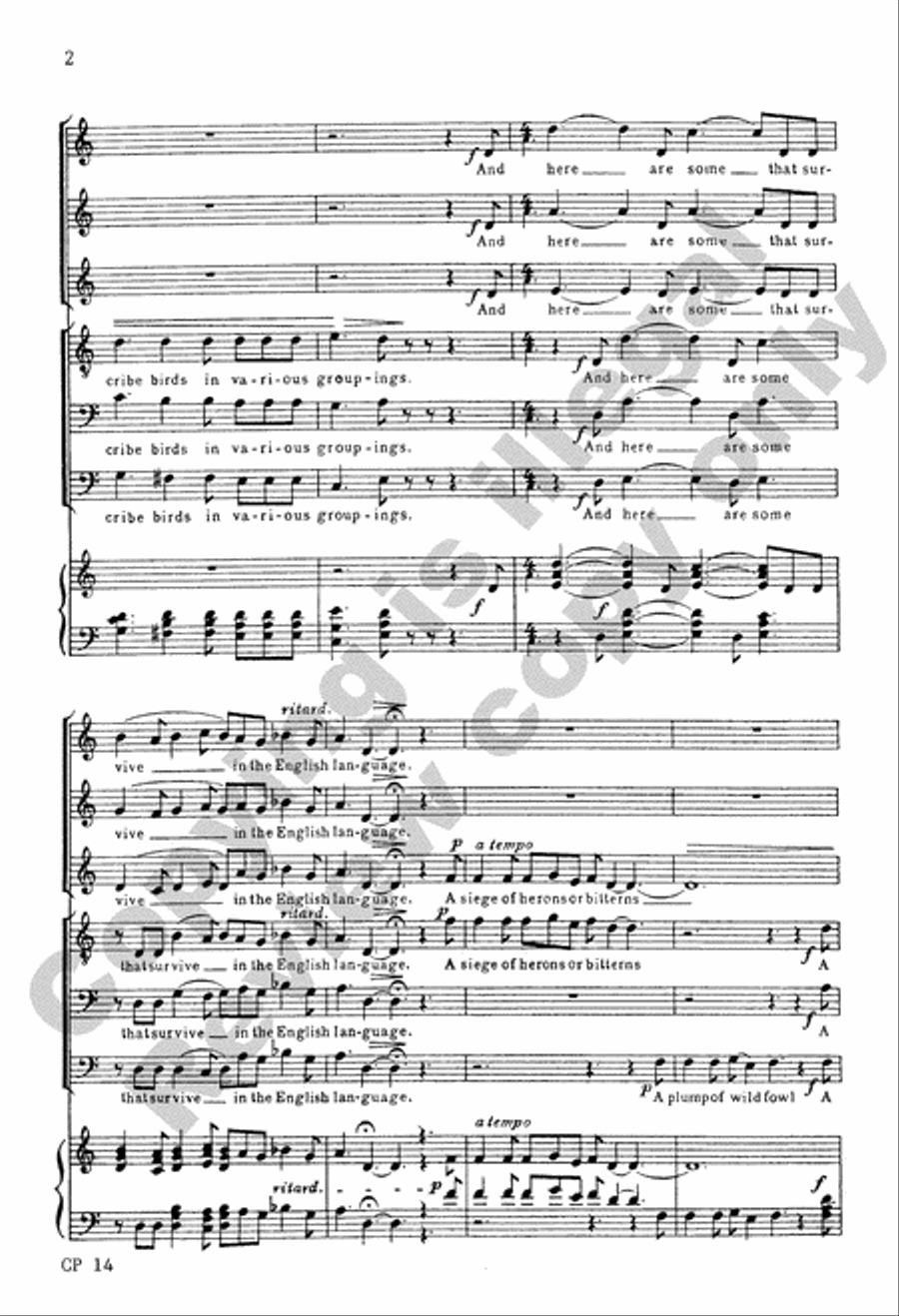 Birds A Cappella scores gallery preview page 3