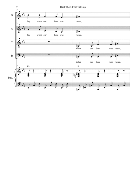 Hail Thee, Festival Day (SATB) image number null