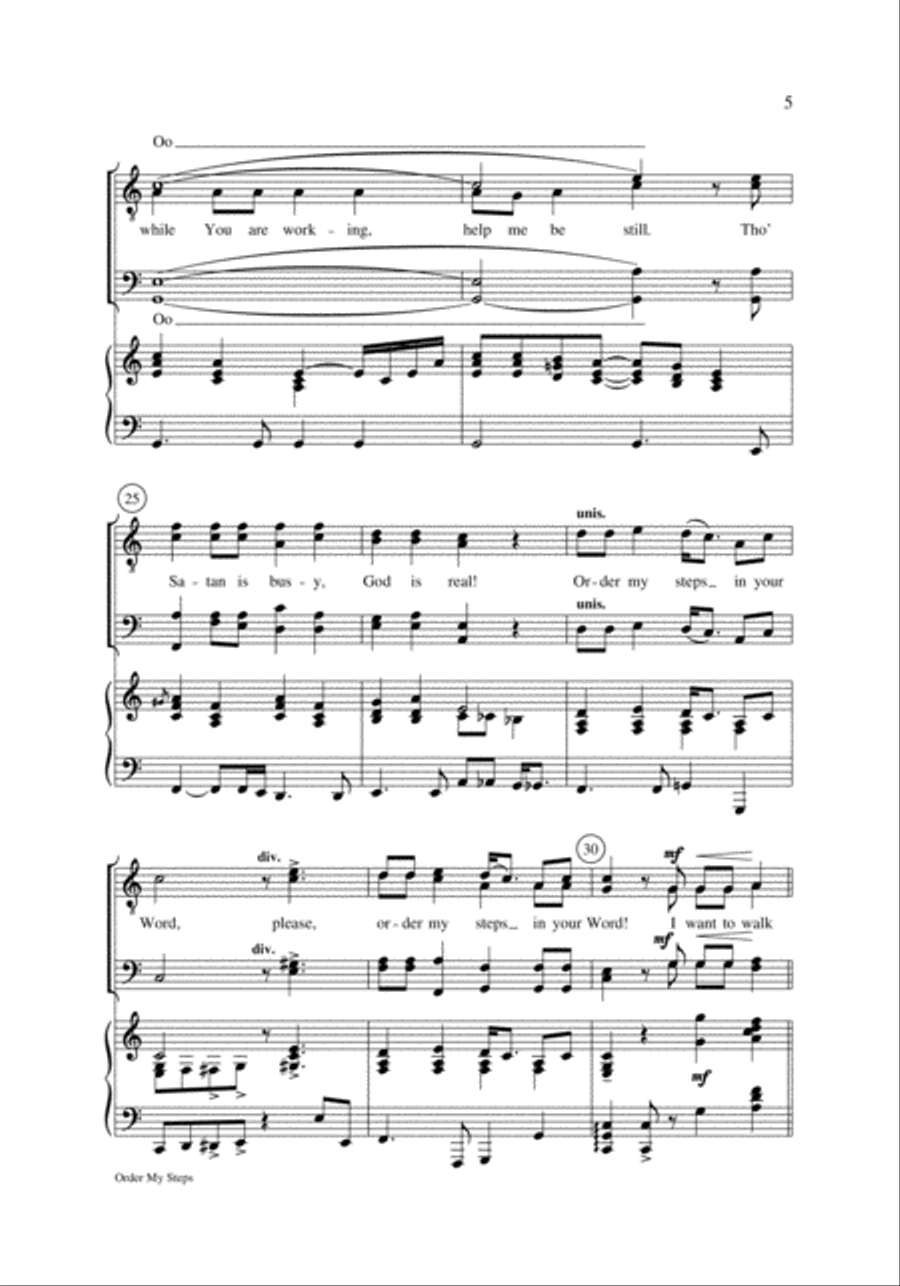 Order My Steps Order My Steps 4-Part scores gallery preview page 4