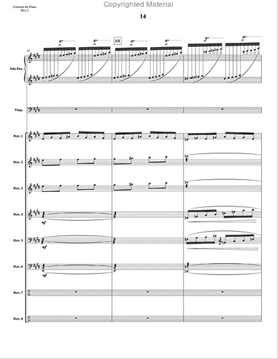 Concerto for Piano and Percussion Orchestra Percussion Ensemble scores gallery preview page 36