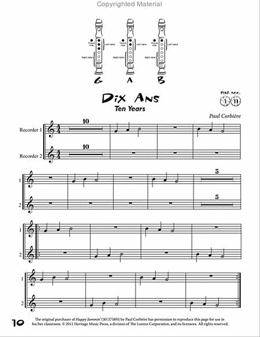 Happy Jammin' Happy Jammin' Recorder scores gallery preview page 9