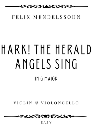 Book cover for Mendelssohn - Hark! The Herald Angels Sing for Violin and Cello - Easy