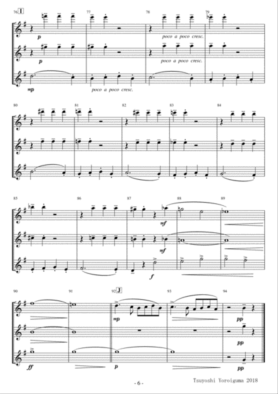 <Flute Trio> Ding Dong, Merrily on High Flute Trio scores gallery preview page 6
