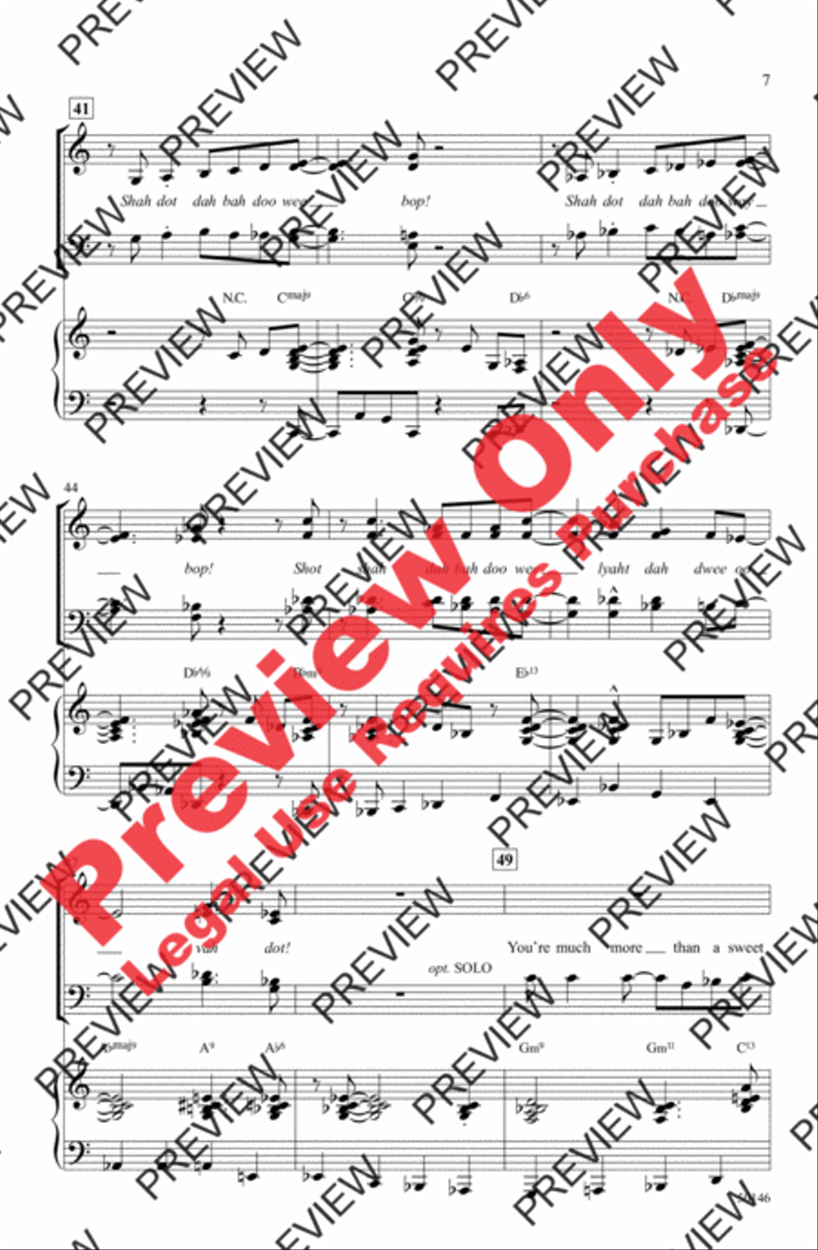 You Stepped Out of a Dream 4-Part scores gallery preview page 7