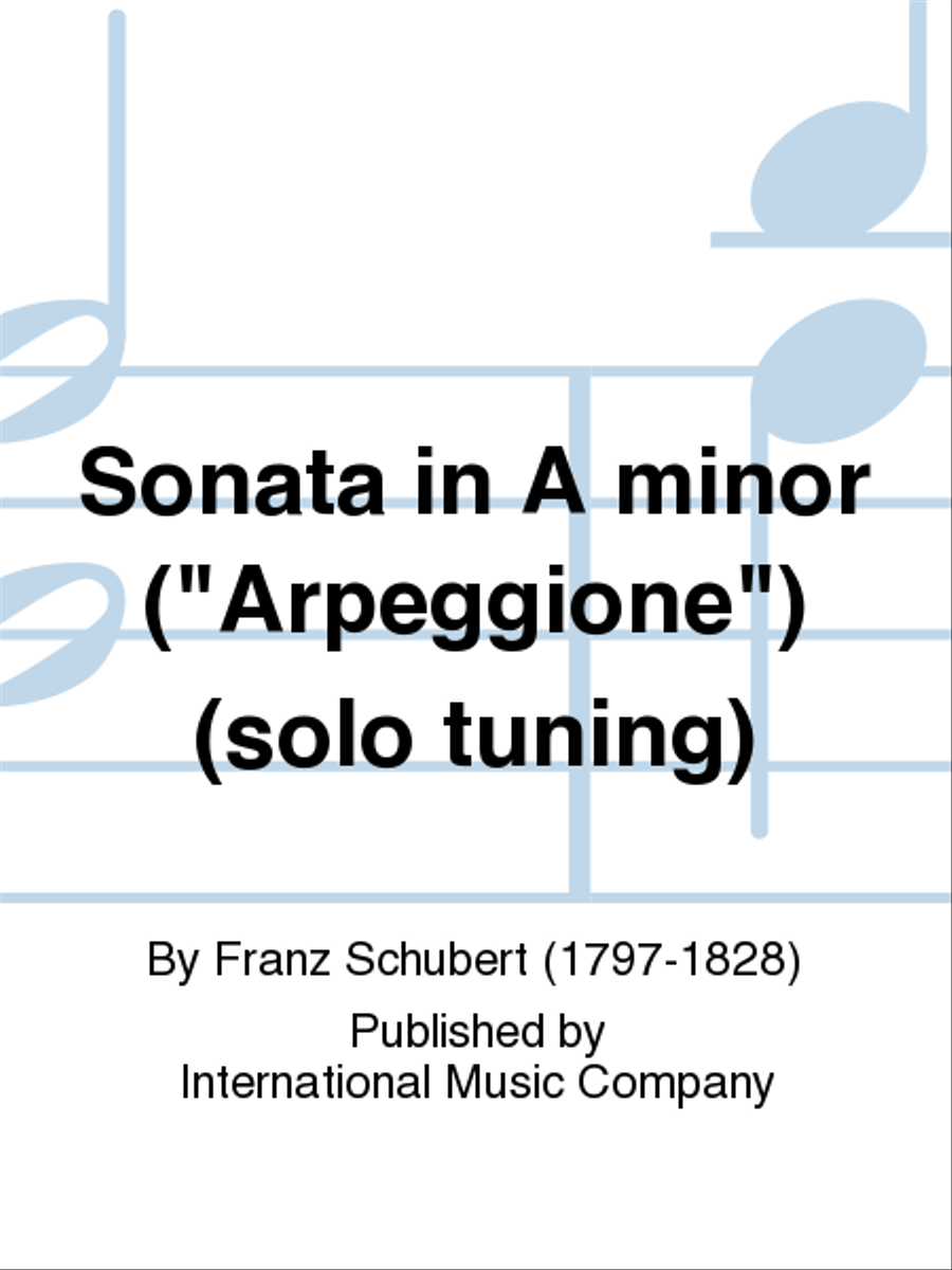 Sonata In A Minor (Arpeggione) (Solo Tuning) Double Bass scores gallery preview page 1