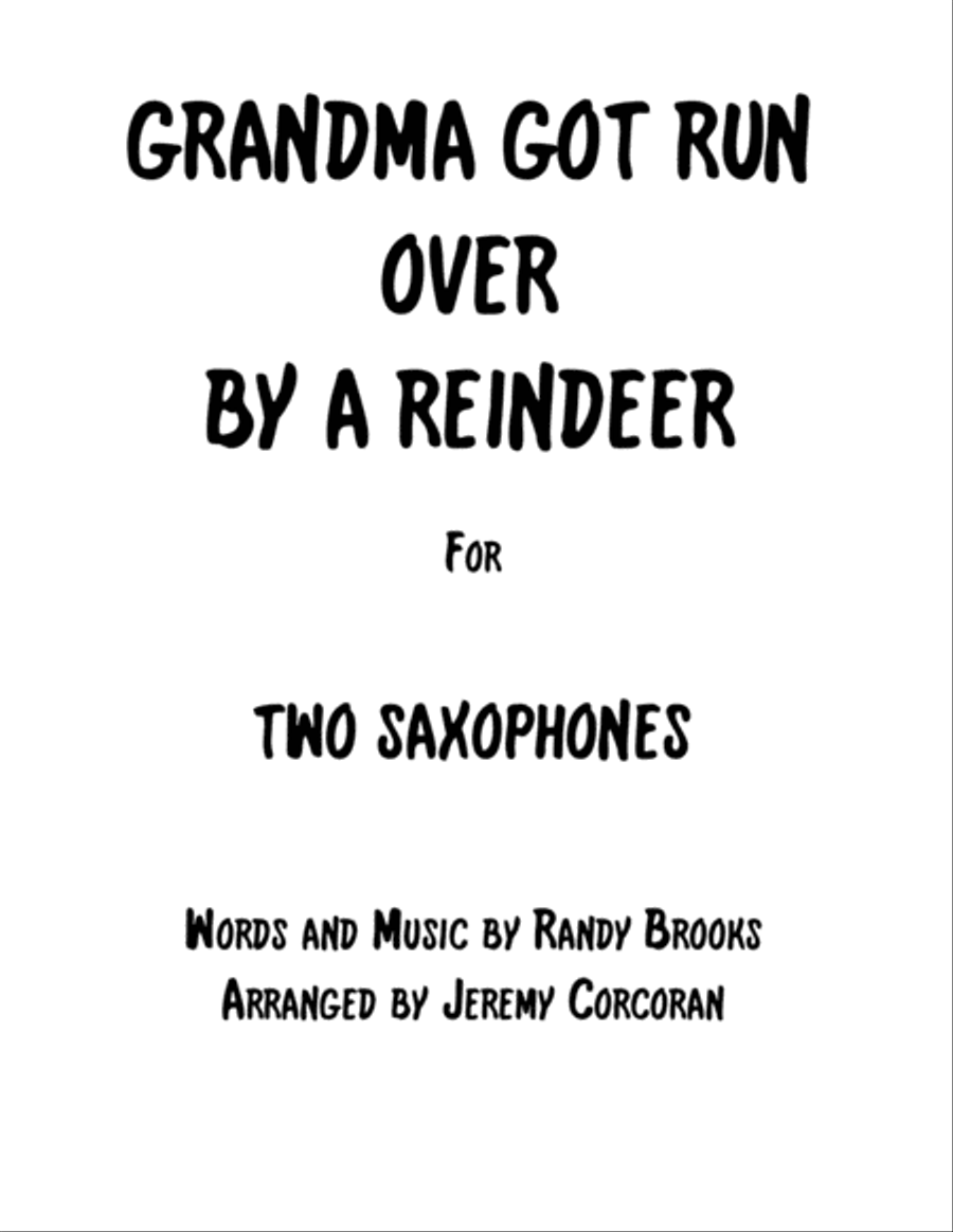 Grandma Got Run Over By A Reindeer Woodwind Duet scores gallery preview page 1