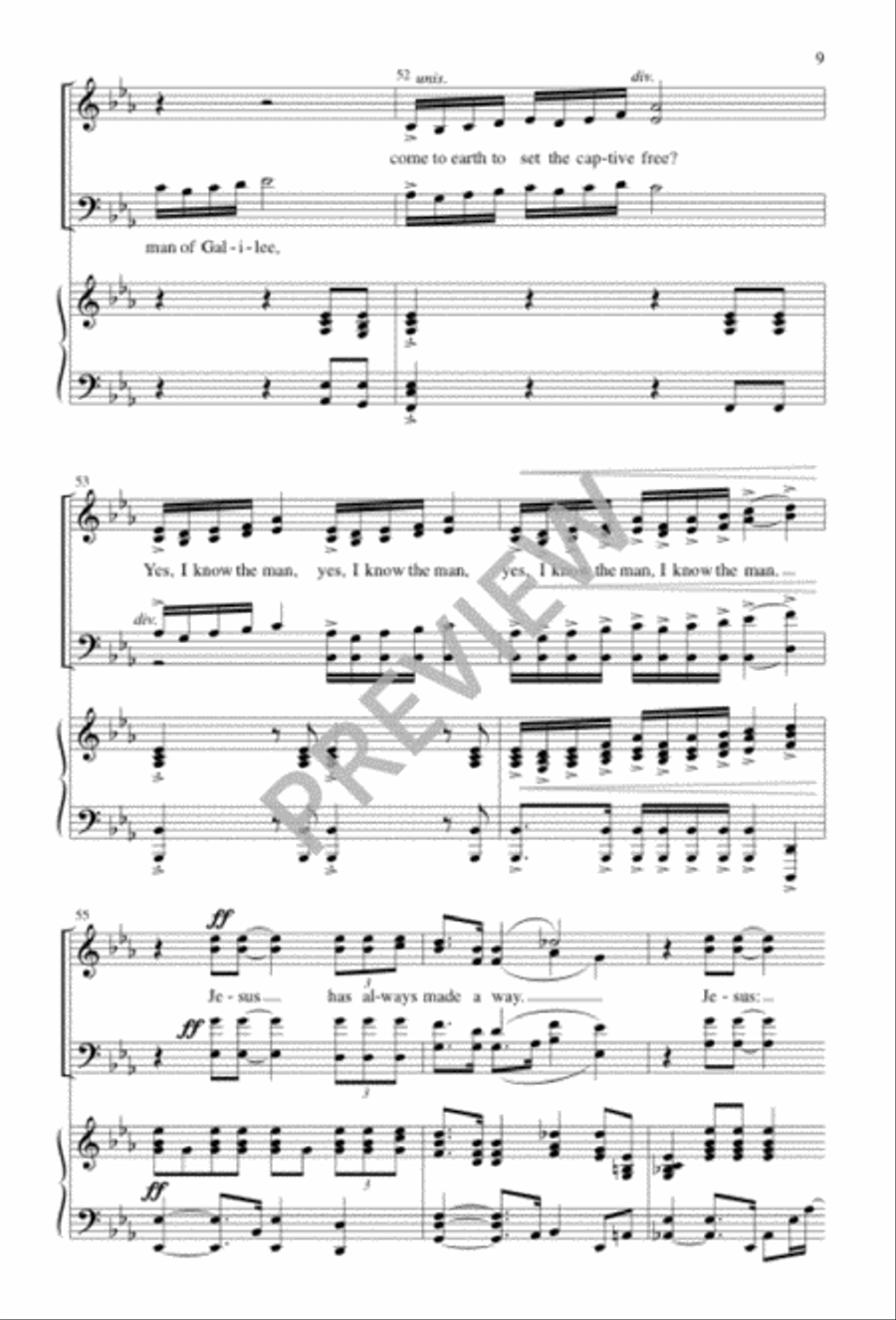And He Blessed My Soul 4-Part scores gallery preview page 9