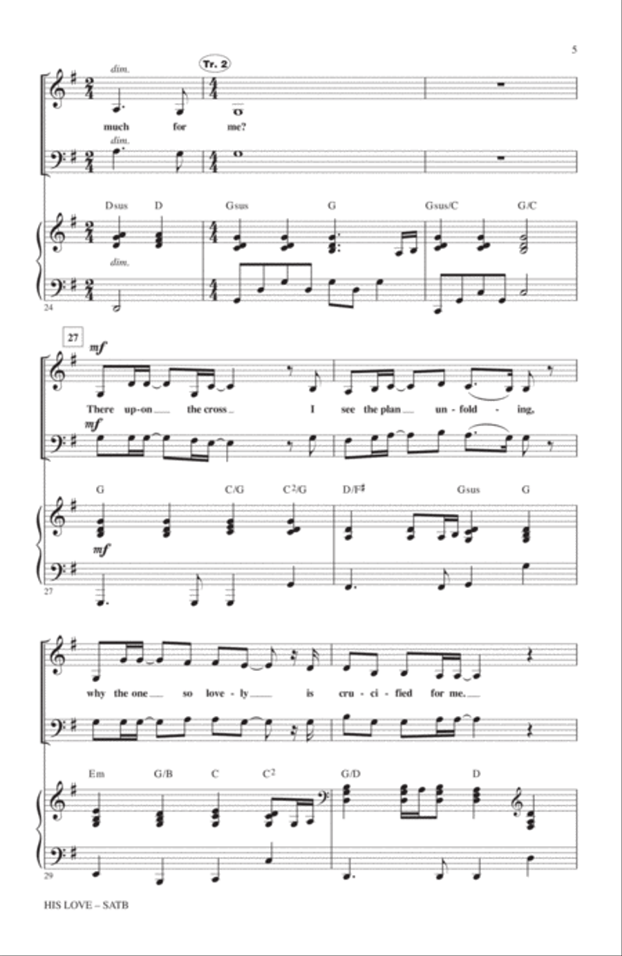 His Love 4-Part scores gallery preview page 4