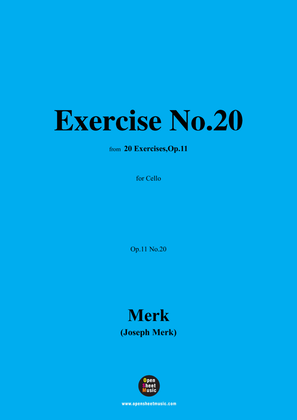 Merk-Exercise No.20,Op.11 No.20,from '20 Exercises,Op.11',for Cello