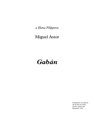 Book cover for Gabán