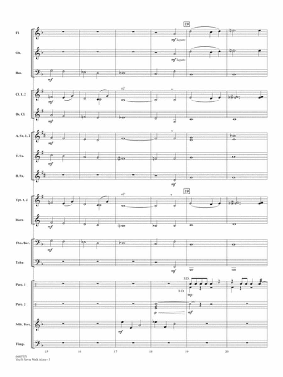 You'll Never Walk Alone (from Carousel) (arr. Michael Sweeney) - Conductor Score (Full Score)