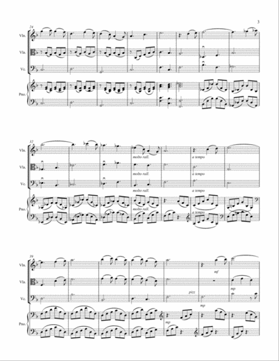 Eureka Springs Sunset Piano Quartet scores gallery preview page 3