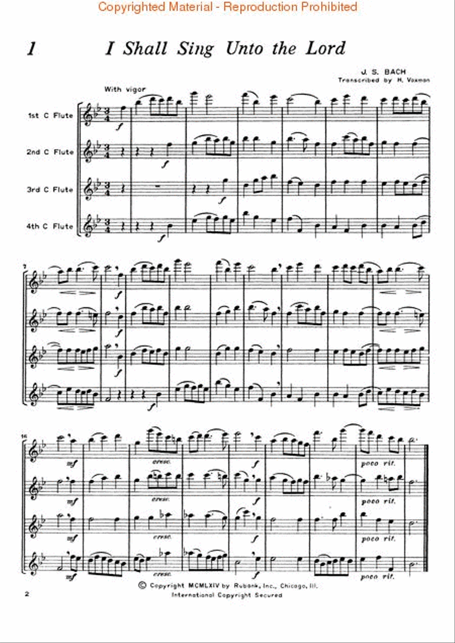 Quartet Repertoire for Flute Flute Quartet scores gallery preview page 2