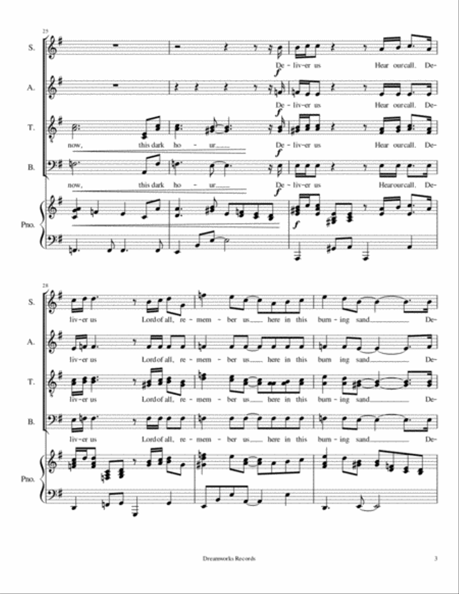 Deliver Us from THE PRINCE OF EGYPT Divisi scores gallery preview page 3