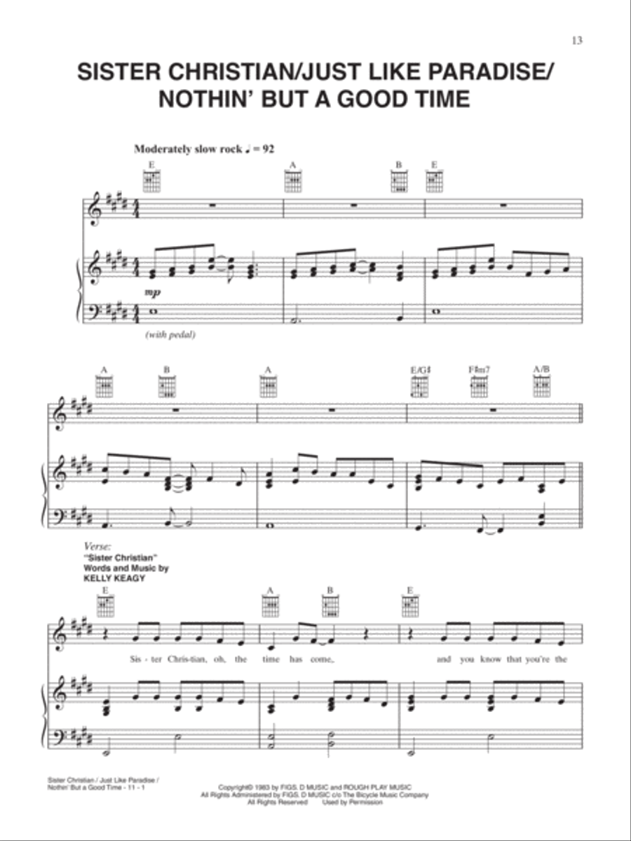 Rock of Ages -- Movie Selections Piano, Vocal, Guitar scores gallery preview page 2
