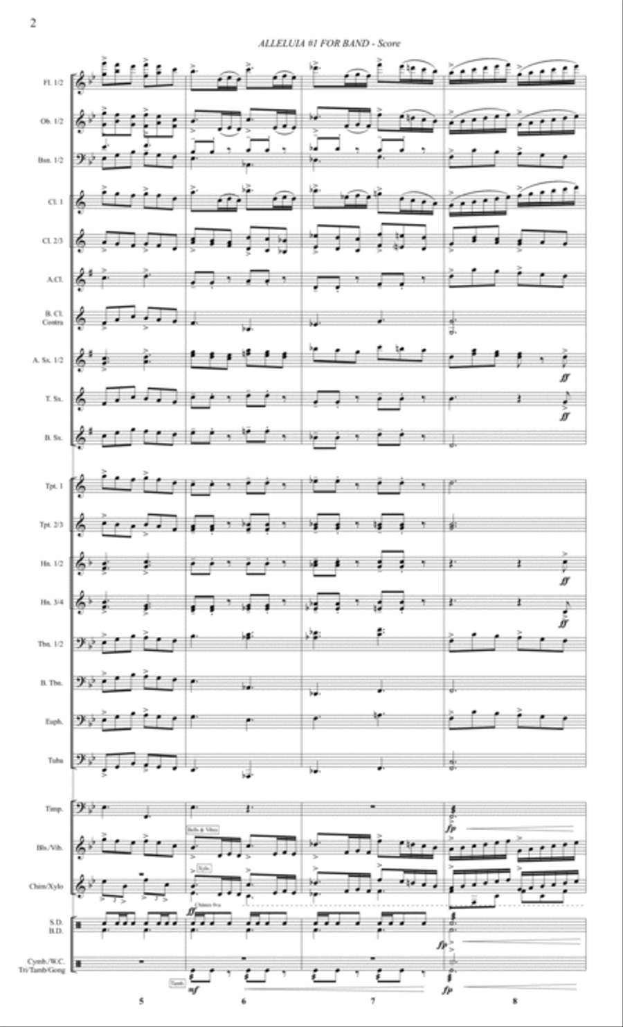 Alleluia No. 1 For Band Concert Band scores gallery preview page 3