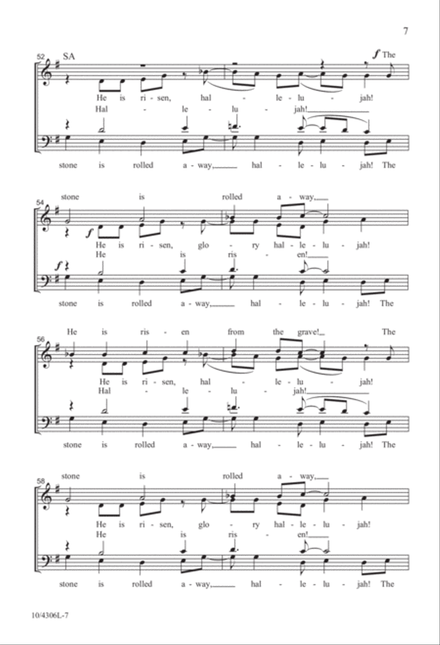 The Stone Is Rolled Away 4-Part scores gallery preview page 7