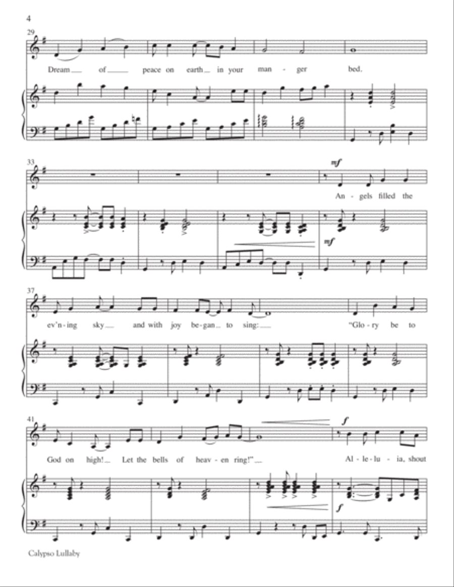 Calypso Lullaby Handbell Choir scores gallery preview page 4