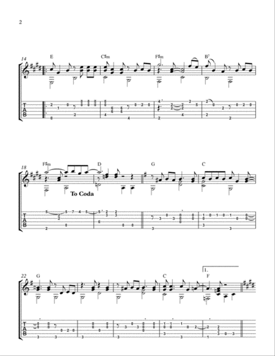 You're Going To Lose That Girl Guitar Tablature scores gallery preview page 2