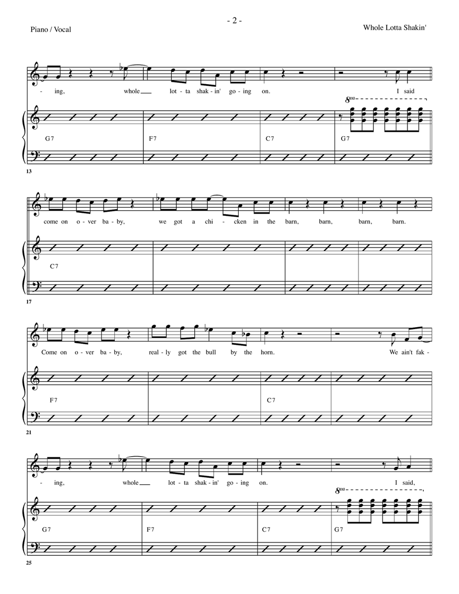 Whole Lotta Shakin' Goin' On Whole Lotta Shakin' Goin' On Large Ensemble scores gallery preview page 2