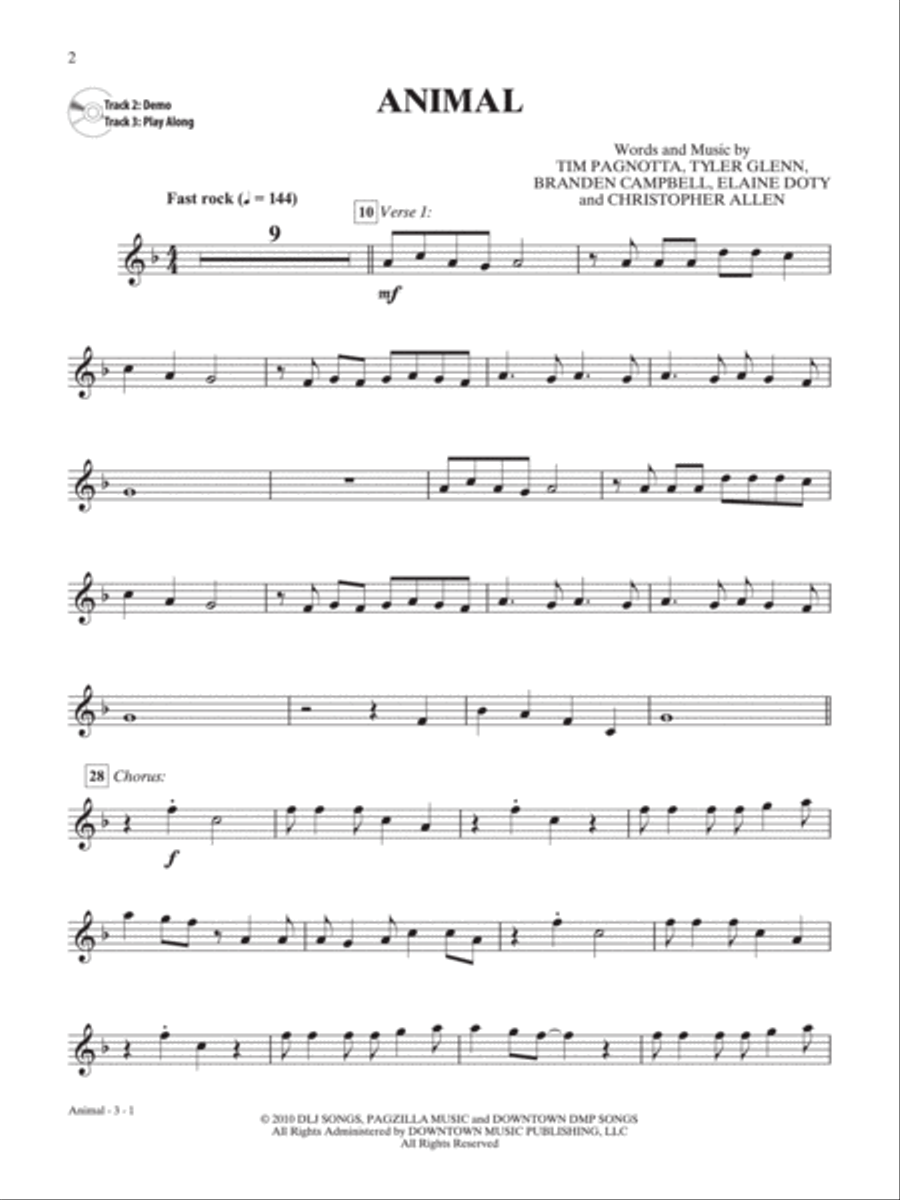 Pop & Rock Hits Instrumental Solos Clarinet Solo scores gallery preview page 3