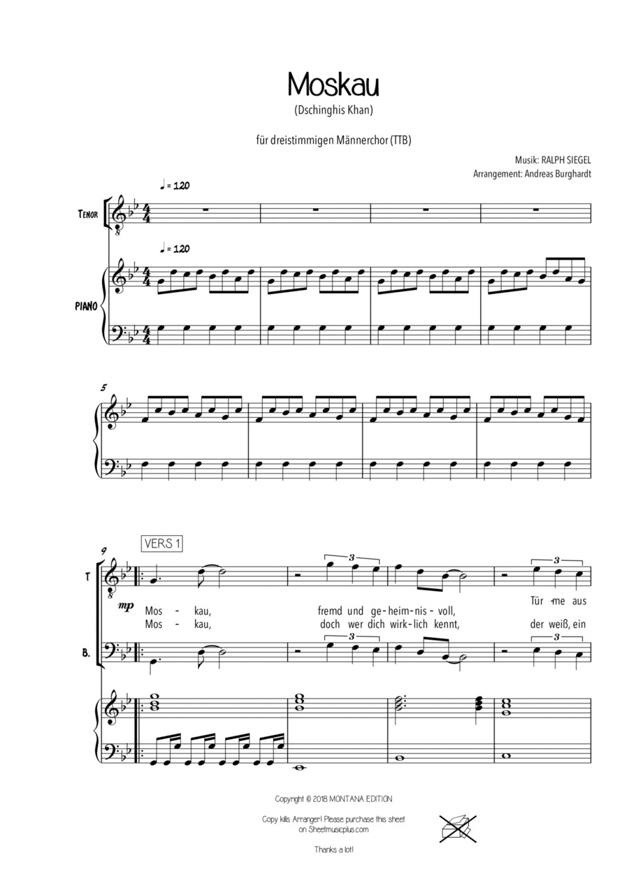 Doswidana Moskau TTBB scores gallery preview page 1
