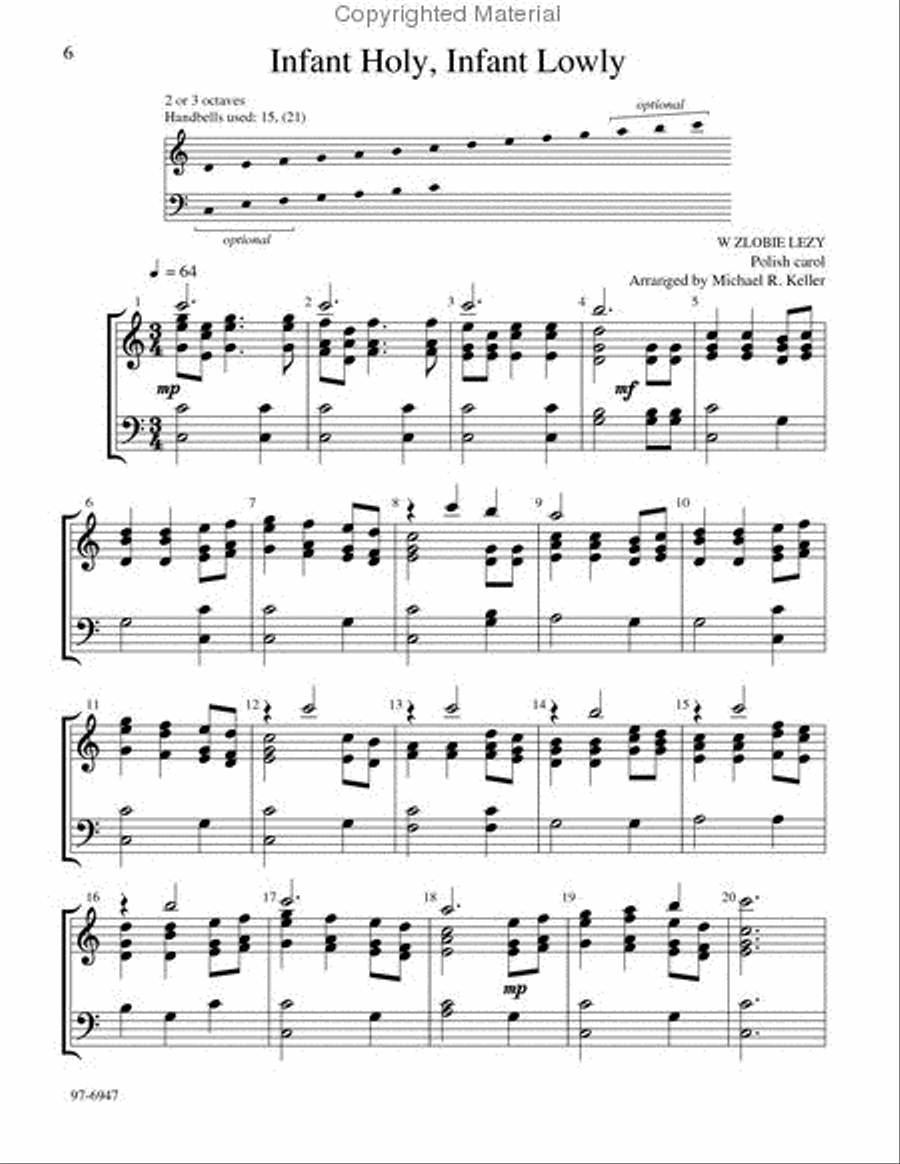 Easy Hymn Arrangements for the Church Year Handbell Choir scores gallery preview page 4