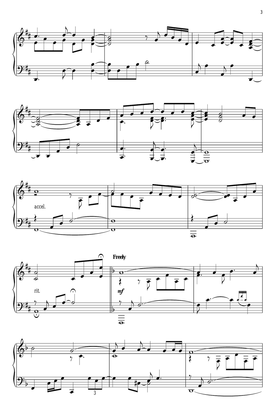 Jessica's Theme (Breaking In The Colt) (from The Man From Snowy River) Piano Solo scores gallery preview page 3