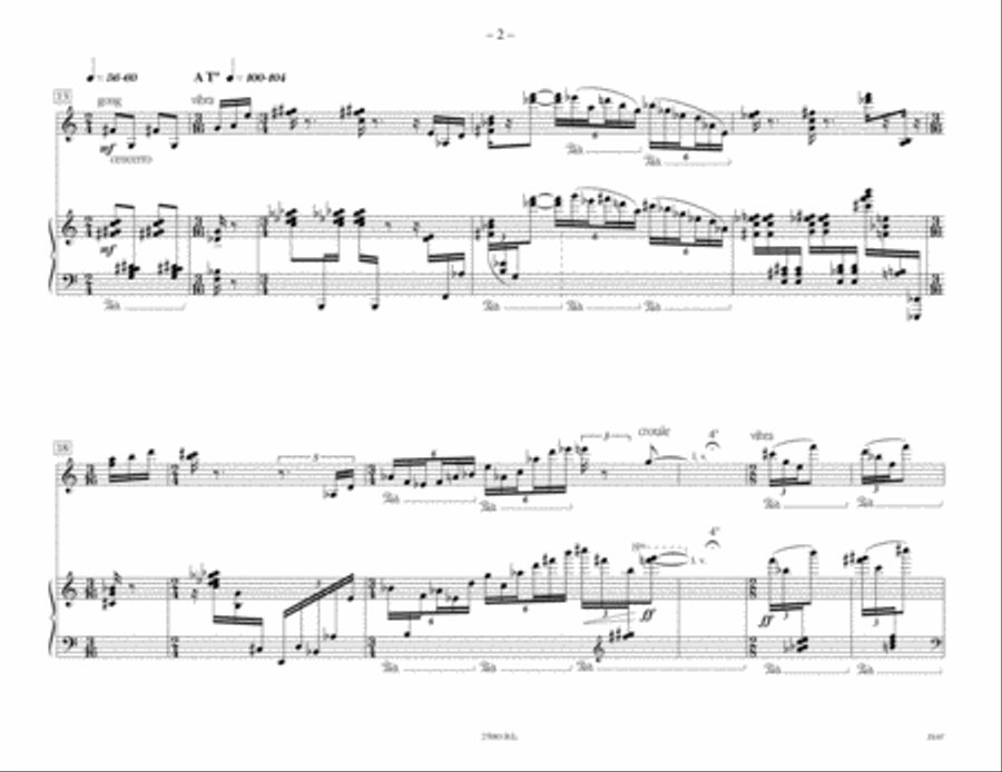 Tombeau - In Memoriam Gerard Grisey Piano Accompaniment scores gallery preview page 3