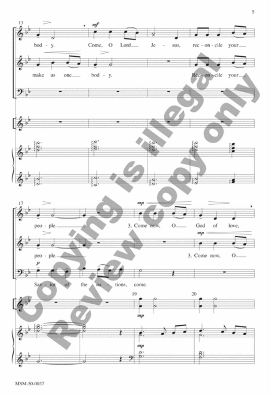 Come Now, Savior of the Nations TB scores gallery preview page 5