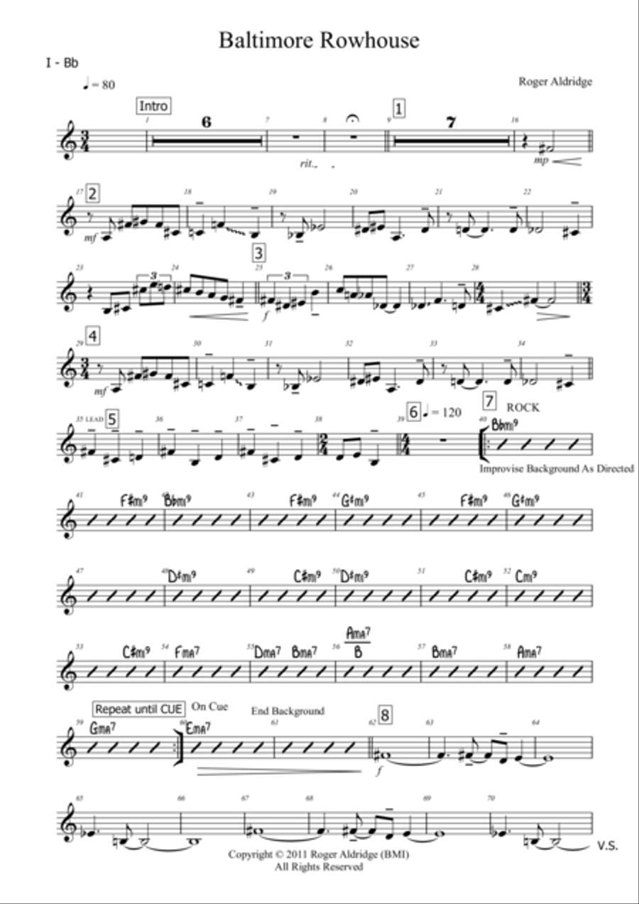 Baltimore Rowhouse Parts Jazz Ensemble scores gallery preview page 2