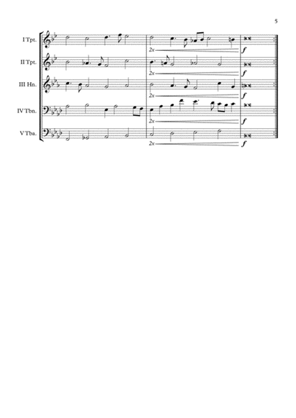 Pavan PGA 9 (Anthony Holborne) Brass Quintet arr. Adrian Wagner image number null