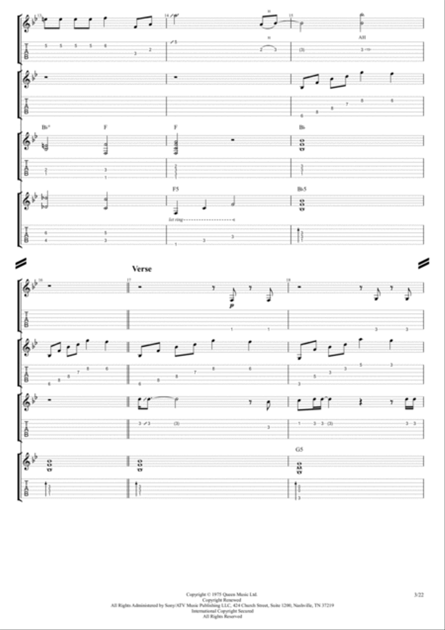Bohemian Rhapsody Acoustic Guitar scores gallery preview page 3