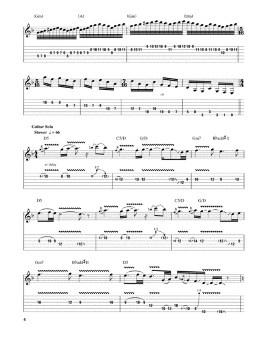 In The Presence Of Enemies - Part 1 Electric Guitar scores gallery preview page 4